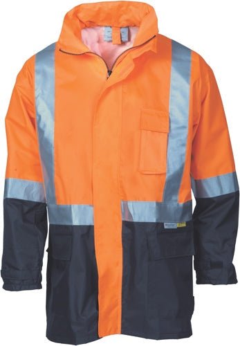 HiVis Two Tone Light weight Rain Jacket with 3M R/Tape - kustomteamwear.com