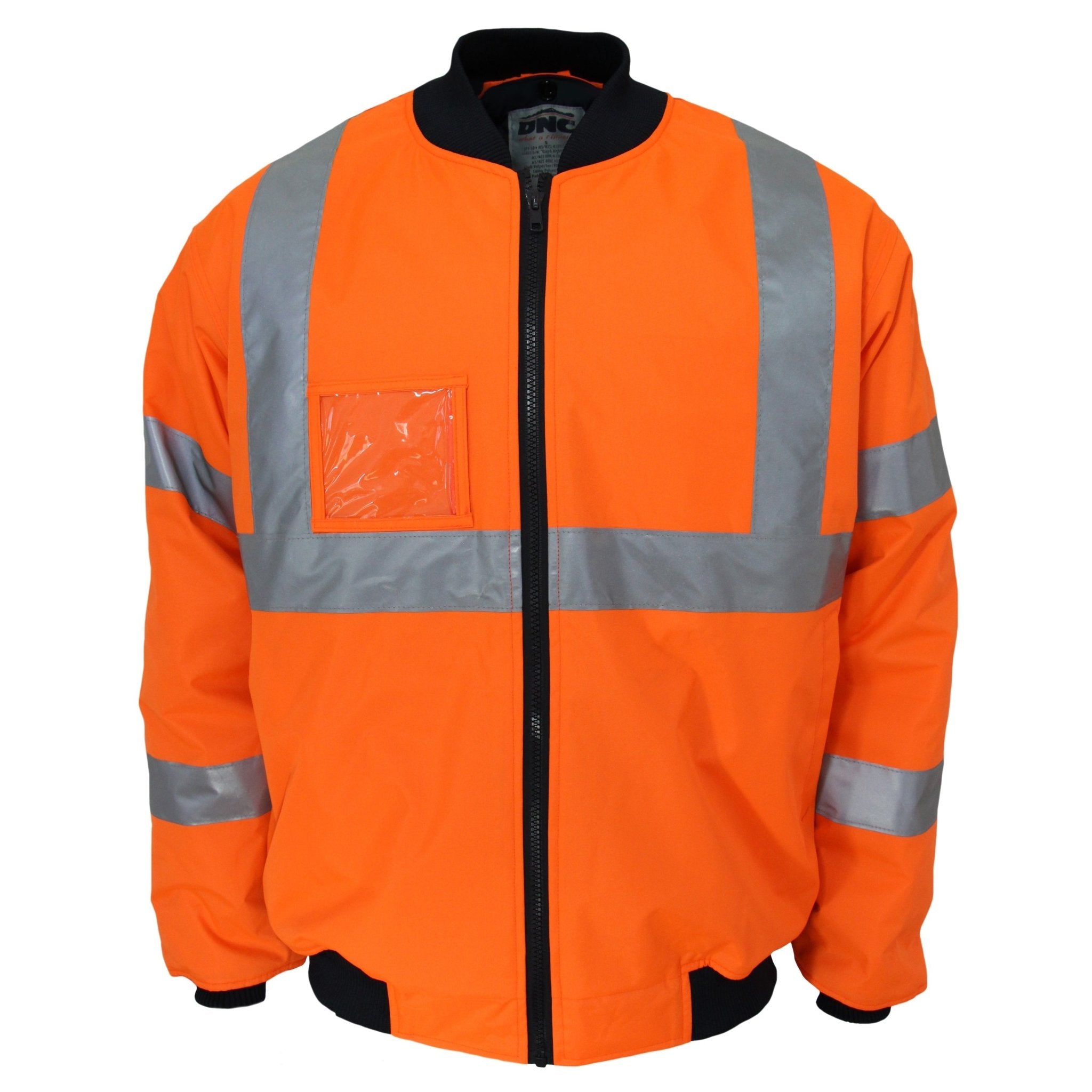 HiVis "X" back flying jacket Biomotion tape - kustomteamwear.com