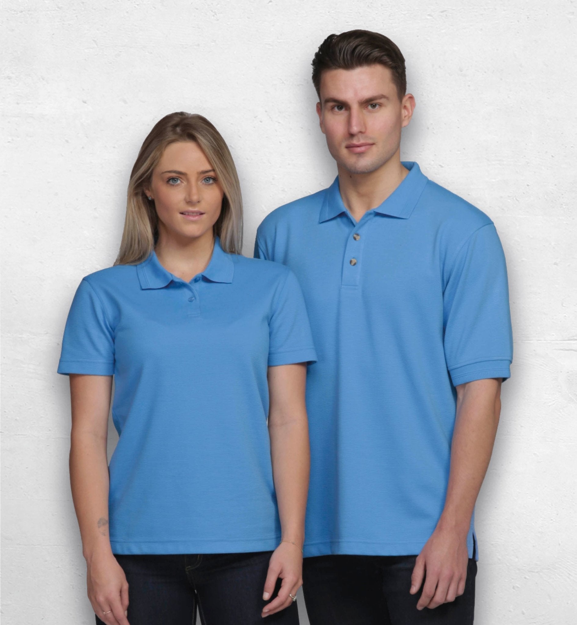 Jacquard Ottoman Balmoral Polo - Mens - kustomteamwear.com