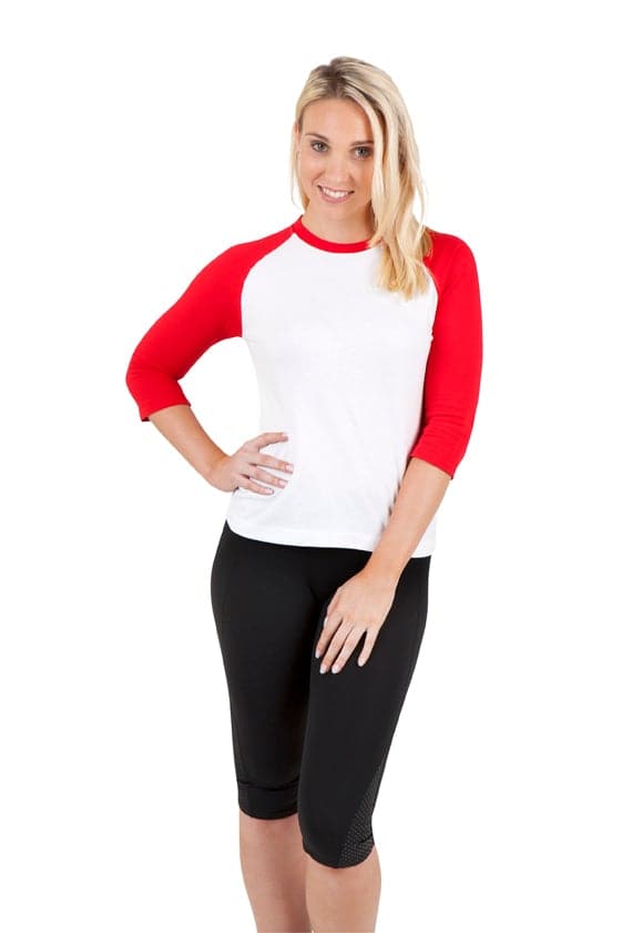 Ladies 3/4 Sleeve Raglan Tees - kustomteamwear.com