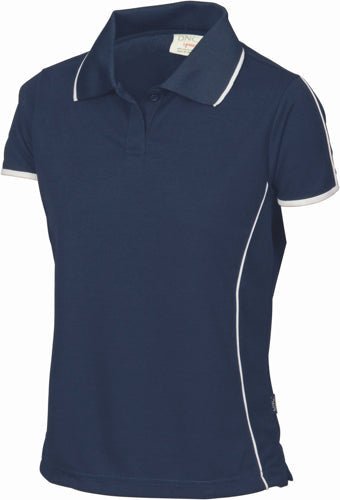Ladies Cool-Breathe Piping Polo - kustomteamwear.com