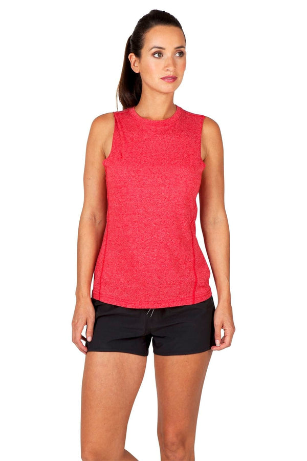 Ladies Heather SLEEVELESS Tee - Greatness Range - kustomteamwear.com