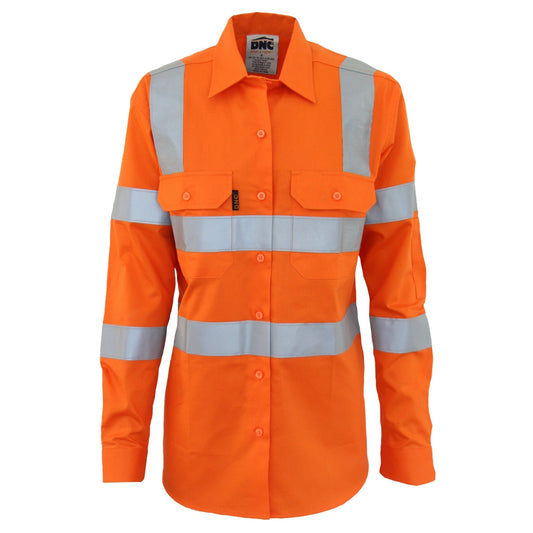 Ladies HiVis L/W Cotton VIC Rail CSR Shirt - kustomteamwear.com