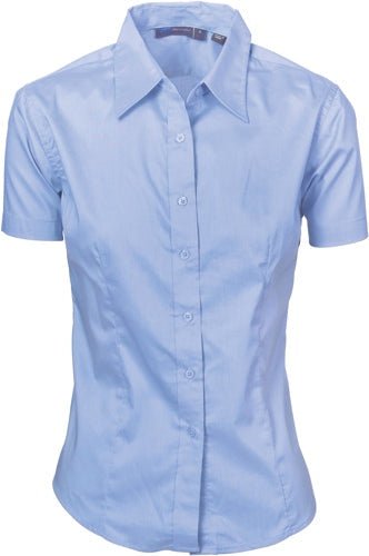 Ladies Premier Stretch Poplin Business Shirts - Short Sleeve - kustomteamwear.com