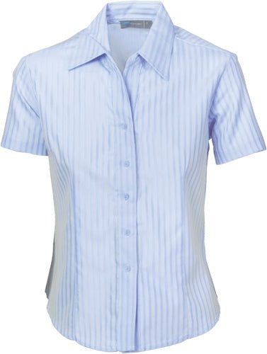 Ladies Tonal Stripe Shirts - Short Sleeve