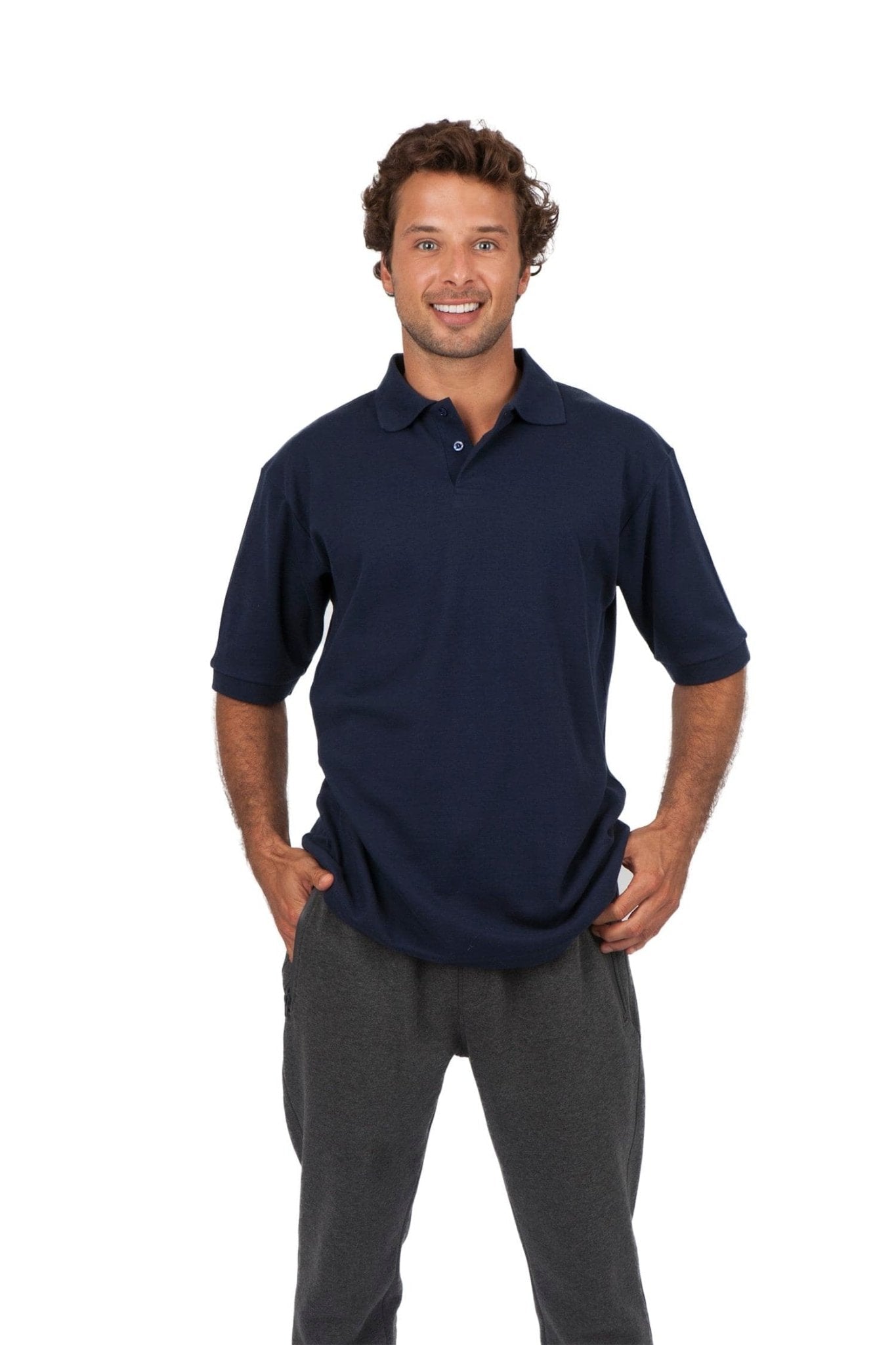 Mens 100% Cotton Pique Knit Polo - kustomteamwear.com