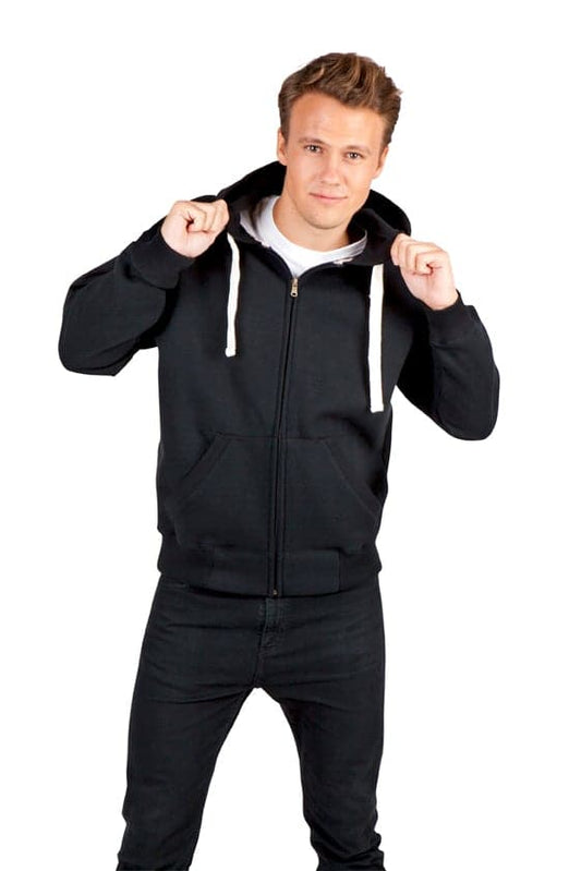 Mens Brushed Heavy Zip Fleece Hoodie - kustomteamwear.com