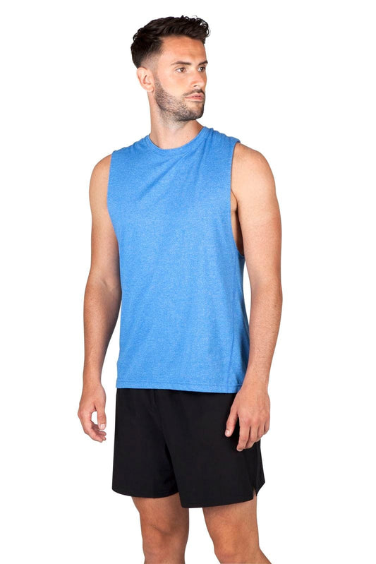 Mens Heather SLEEVELESS Tee - Greatness Range - kustomteamwear.com