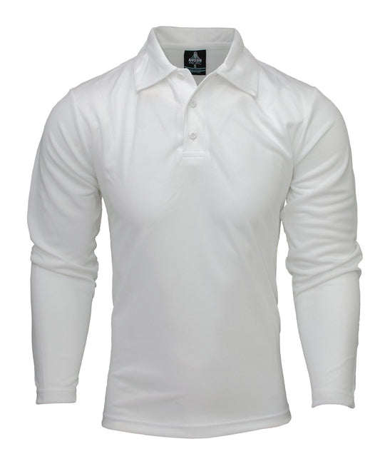 MENS LONG SLEEVE BOTANY POLO - kustomteamwear.com