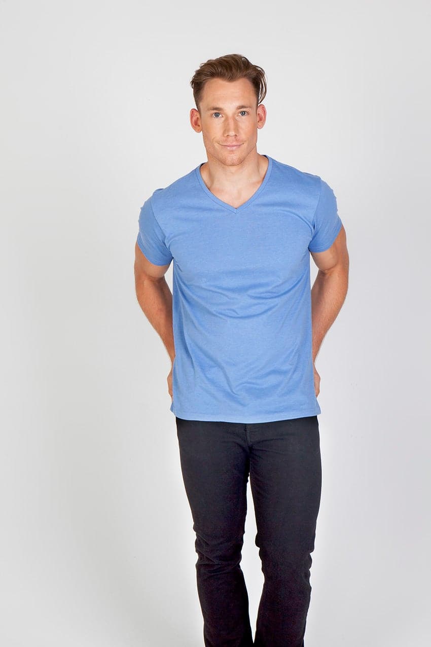 Mens Marl V-neck T-shirt