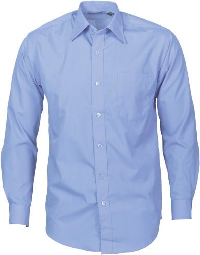 Mens Premier Poplin Business Shirts - Long Sleeve - kustomteamwear.com