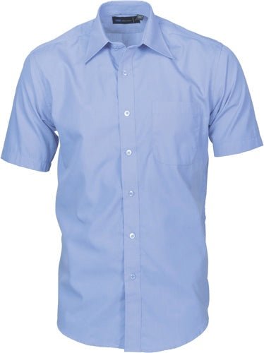 Mens Premier Poplin Business Shirts - Short Sleeve - kustomteamwear.com
