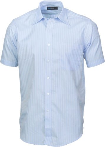 Mens Tonal Stripe Shirts - Short Sleeve - kustomteamwear.com