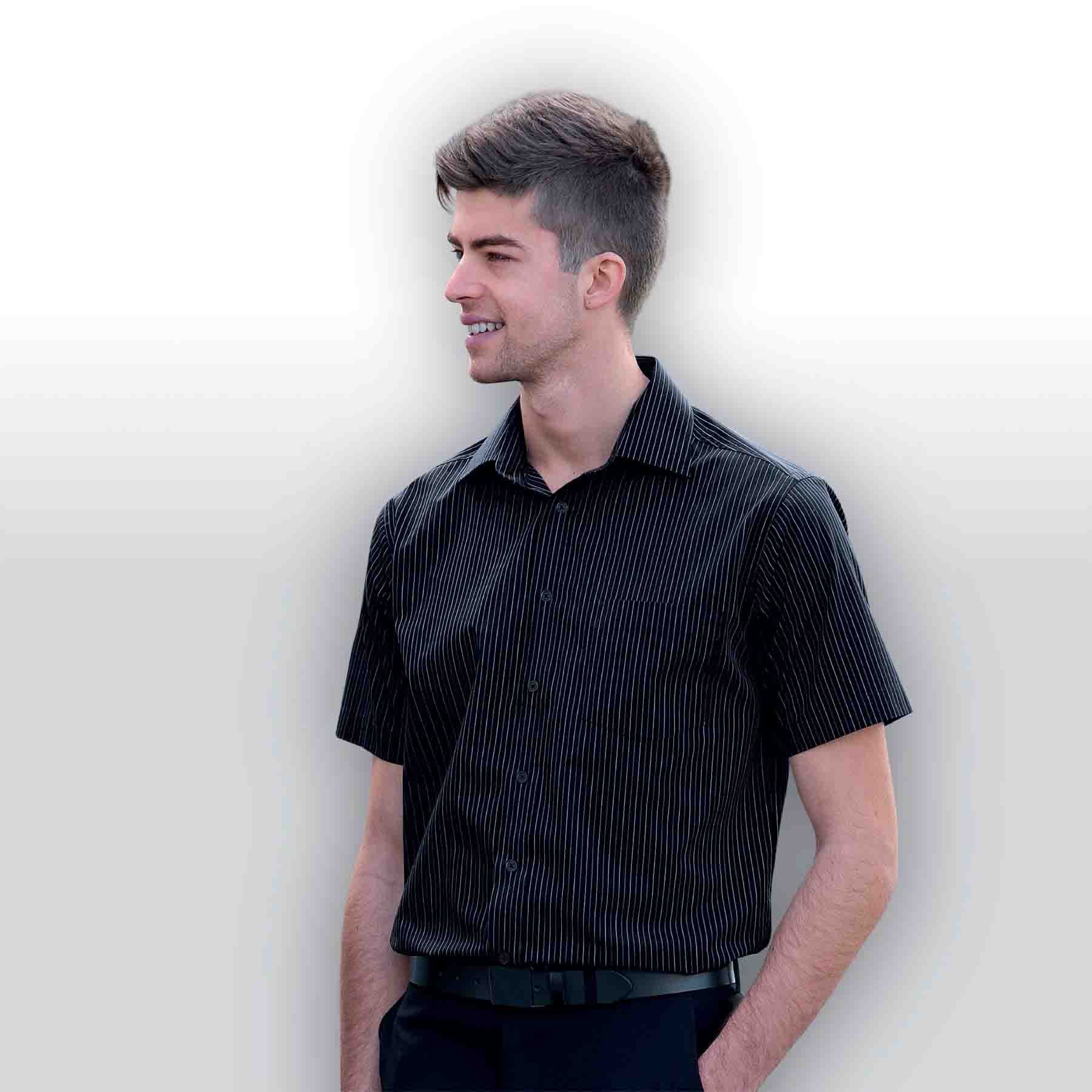 The Omega Stripe Short Sleeve Shirt - Mens - kustomteamwear.com