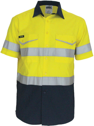 Two-Tone RipStop Cotton Shirt with CSR Reflective Tape. S/S - kustomteamwear.com