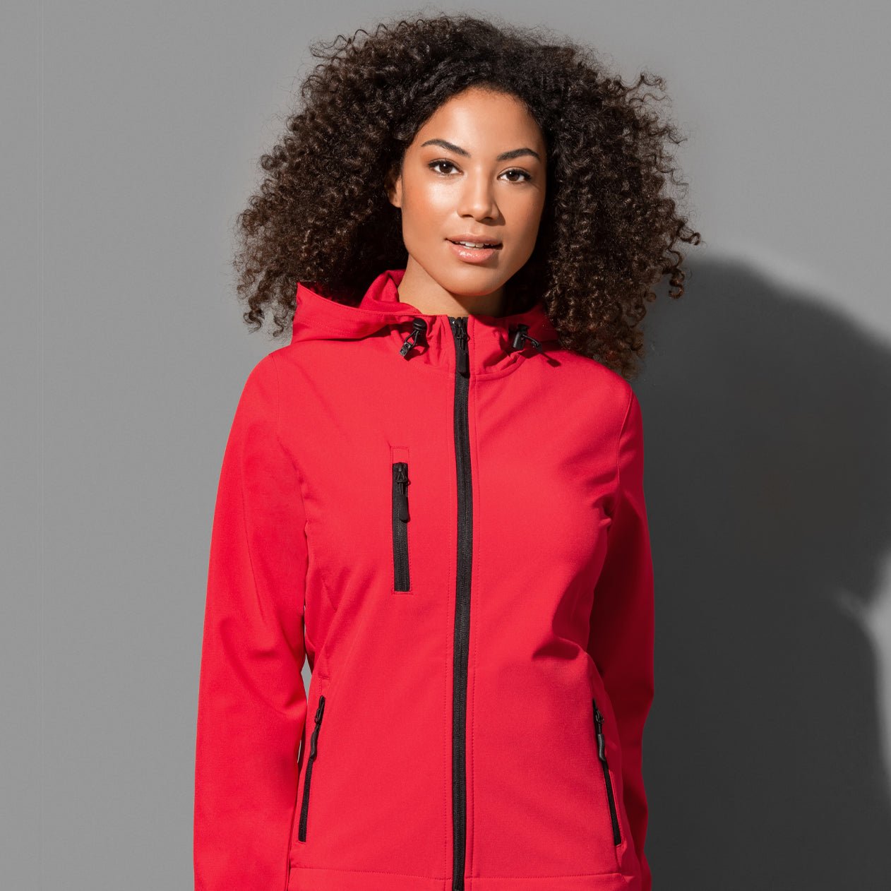 Women's Active Softest Shell Hooded Jacket - kustomteamwear.com
