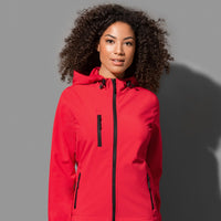 Women's Active Softest Shell Hooded Jacket - kustomteamwear.com
